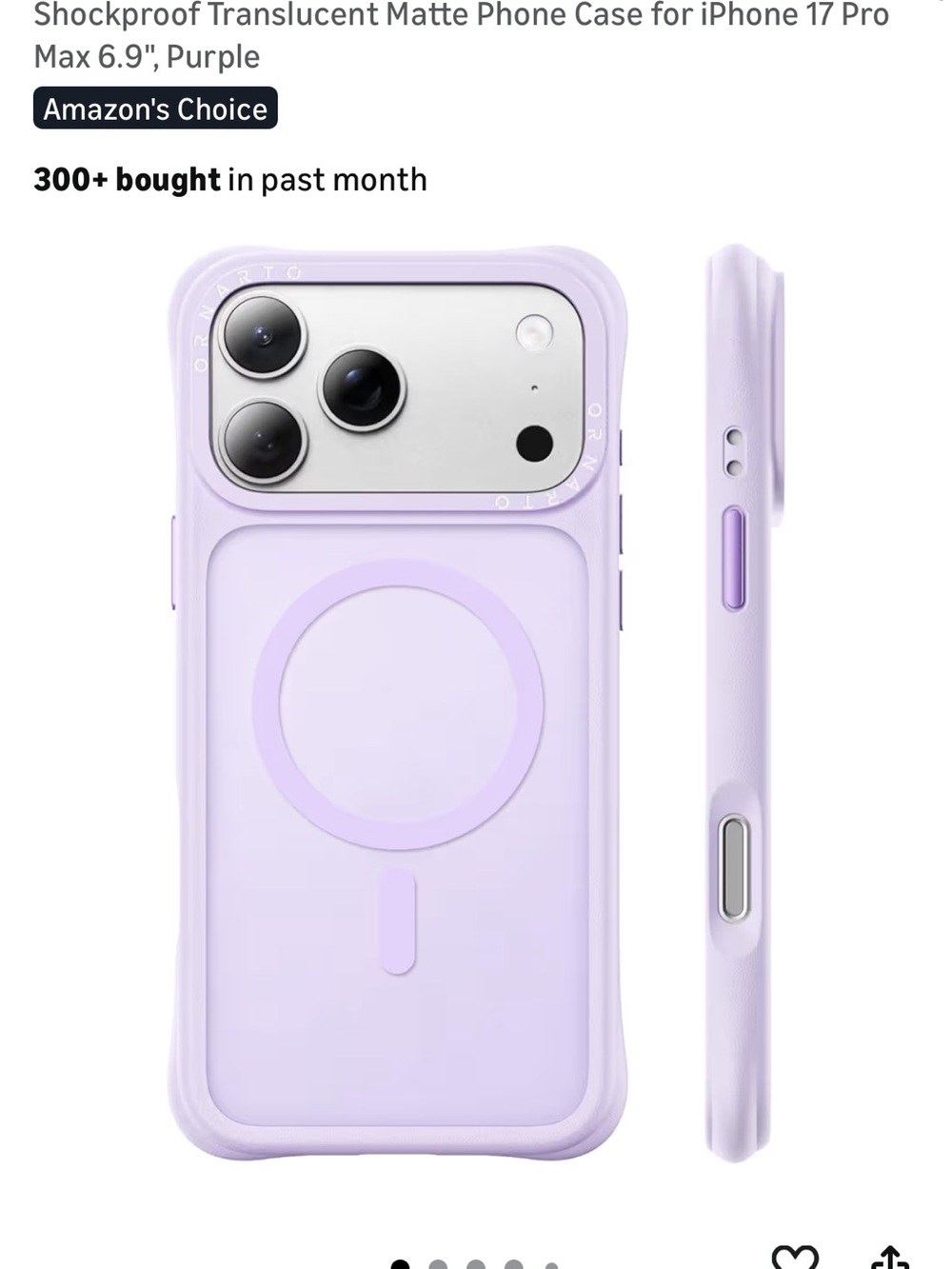Translucent Matte Phone Case for iPhone in Light Purple iPhone 17 promax